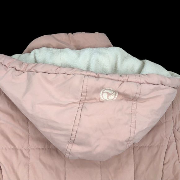 Girls SZ 10 Long Fleece Lined Puffer Coat w/Hood Full Zip Front and Pockets - Picture 4 of 8